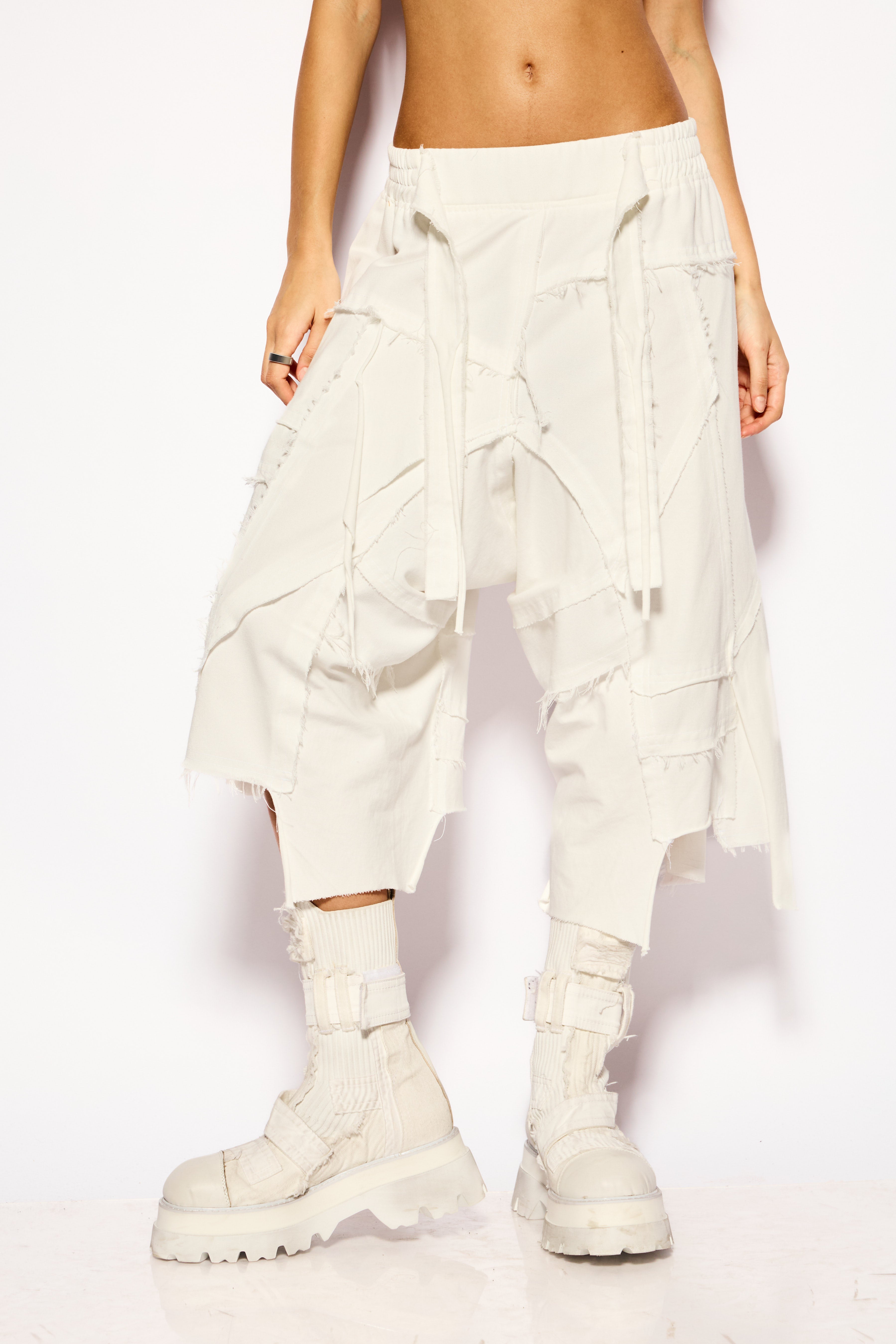White APOCALYPSE asymmetric bermuda