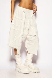 White APOCALYPSE asymmetric bermuda