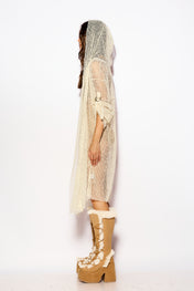 Beige Nomad net kimono