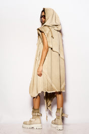 Beige  POCALYPSE Asymmetric Vest