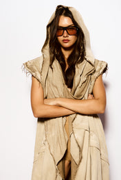 Beige  POCALYPSE Asymmetric Vest