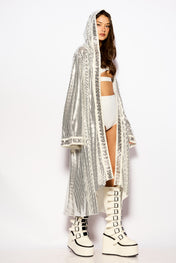 Silver Liquid Shadow Kimono