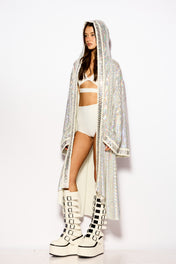White Holografic kimono