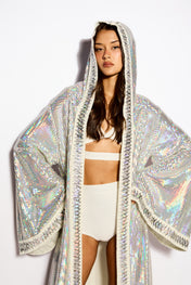 White Holografic kimono
