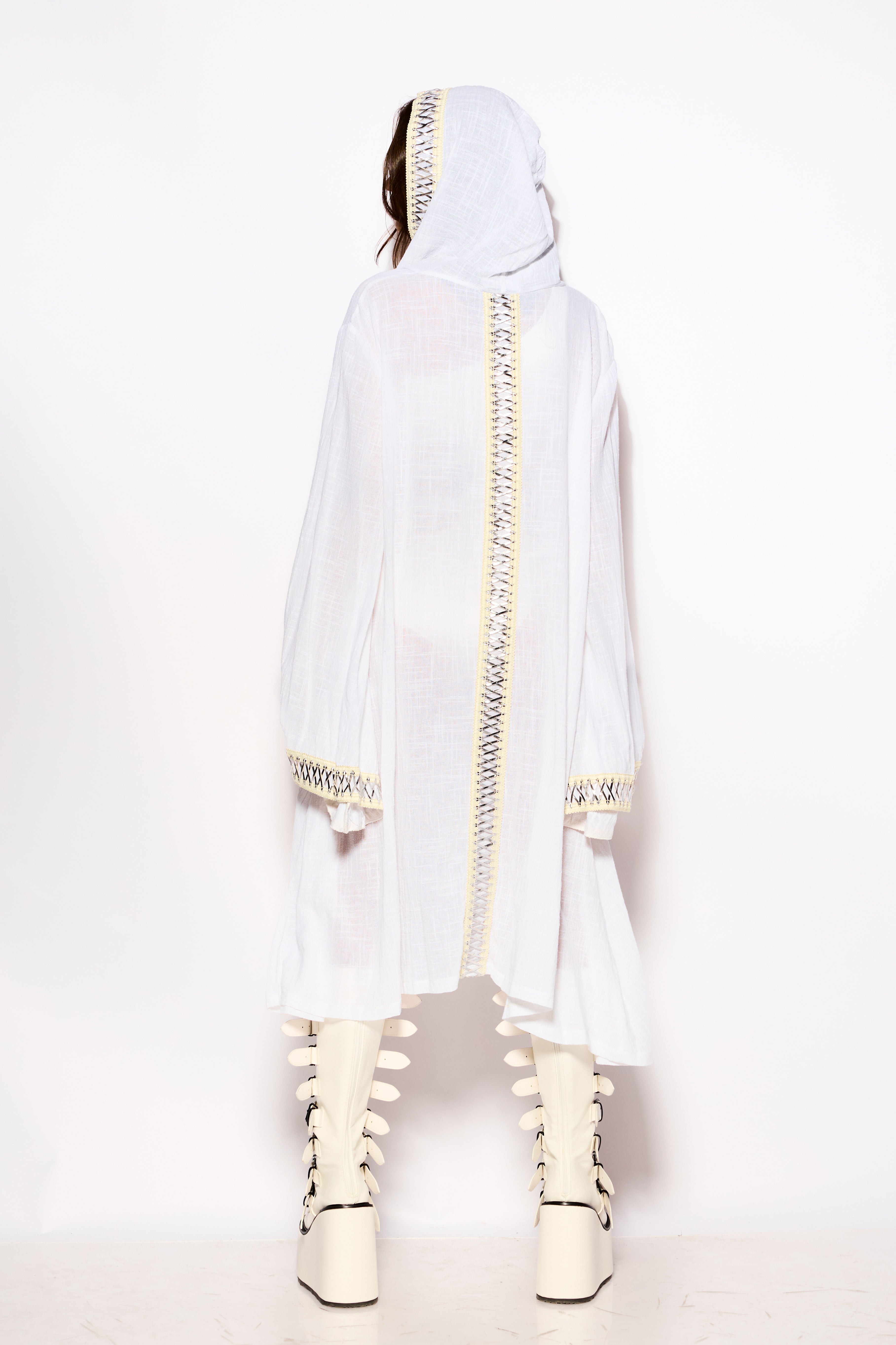 White Coven hood kimono