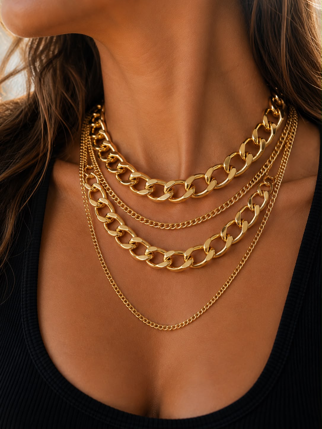 Multi Layer Gold Chain