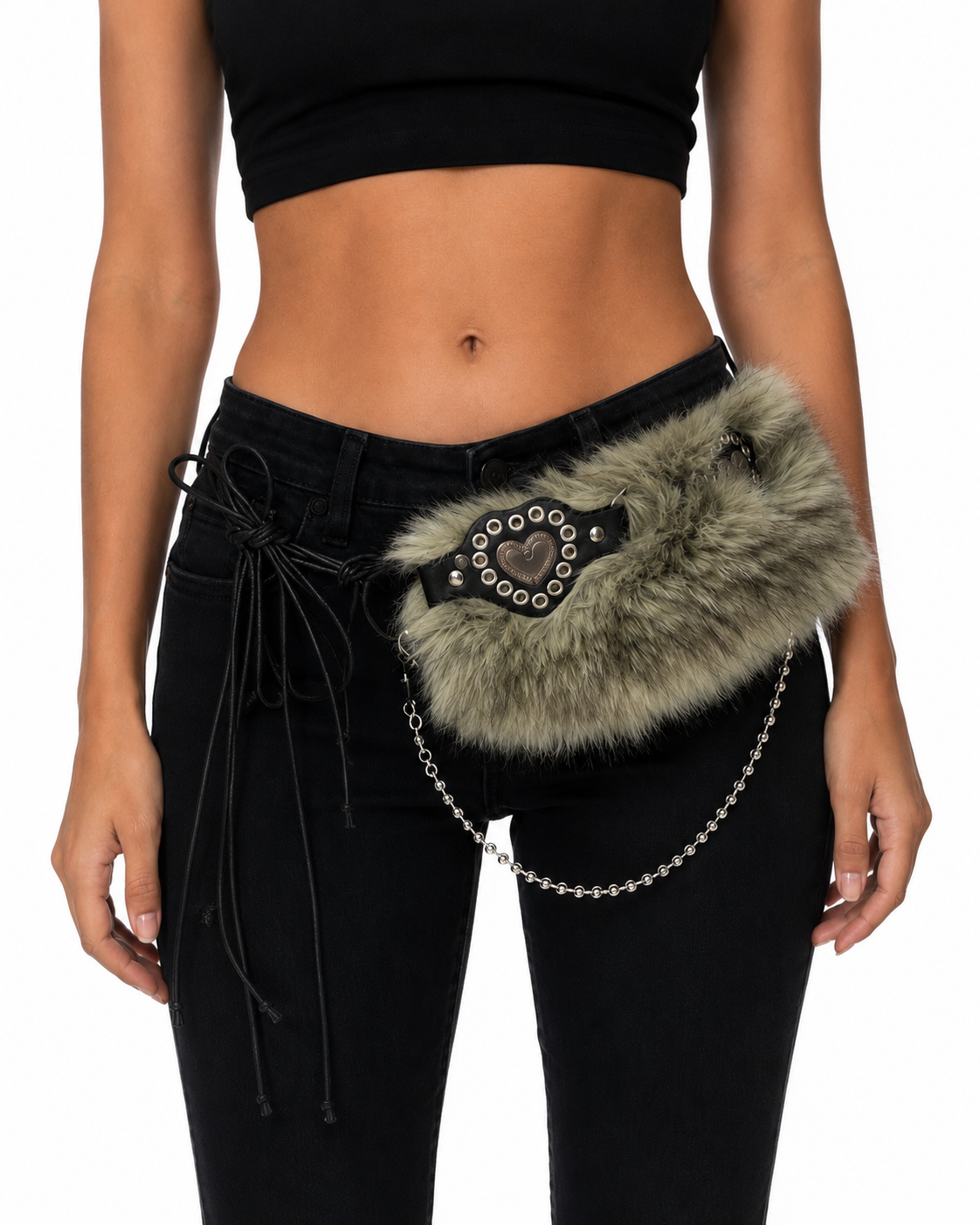 Wild Heart Faux Fur Belt