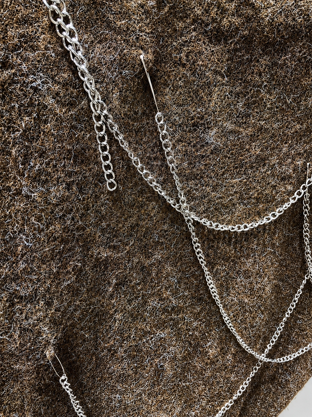 Brown Chain Flow Knit