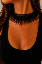 Noir Feather Necklace