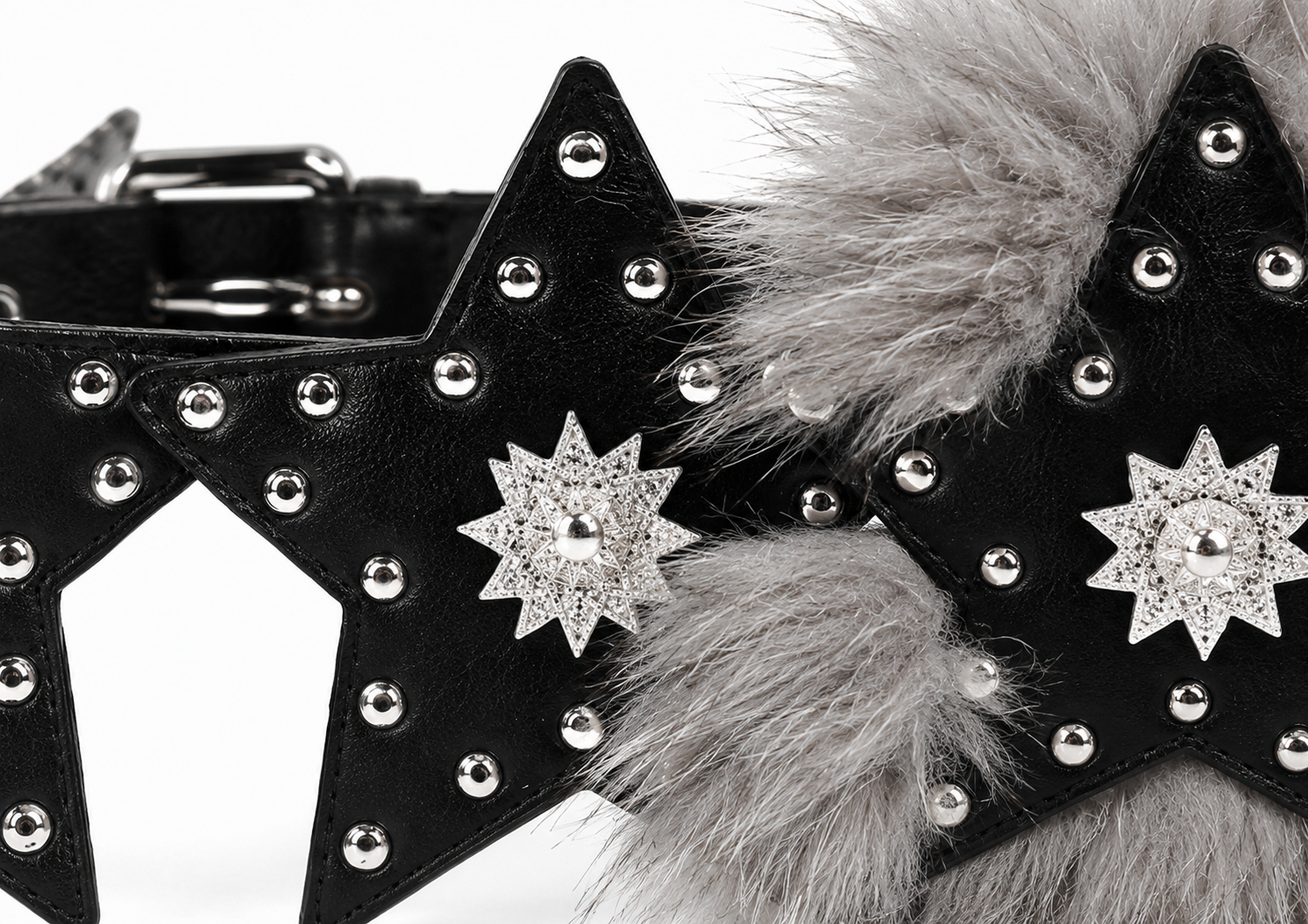 Star Faux Fur Belt