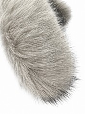 Gray Luxe Faux Fur Scarf