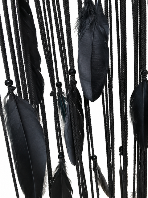 Black Tribal fringe skirt
