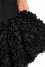 Black Rosette Mini Dress