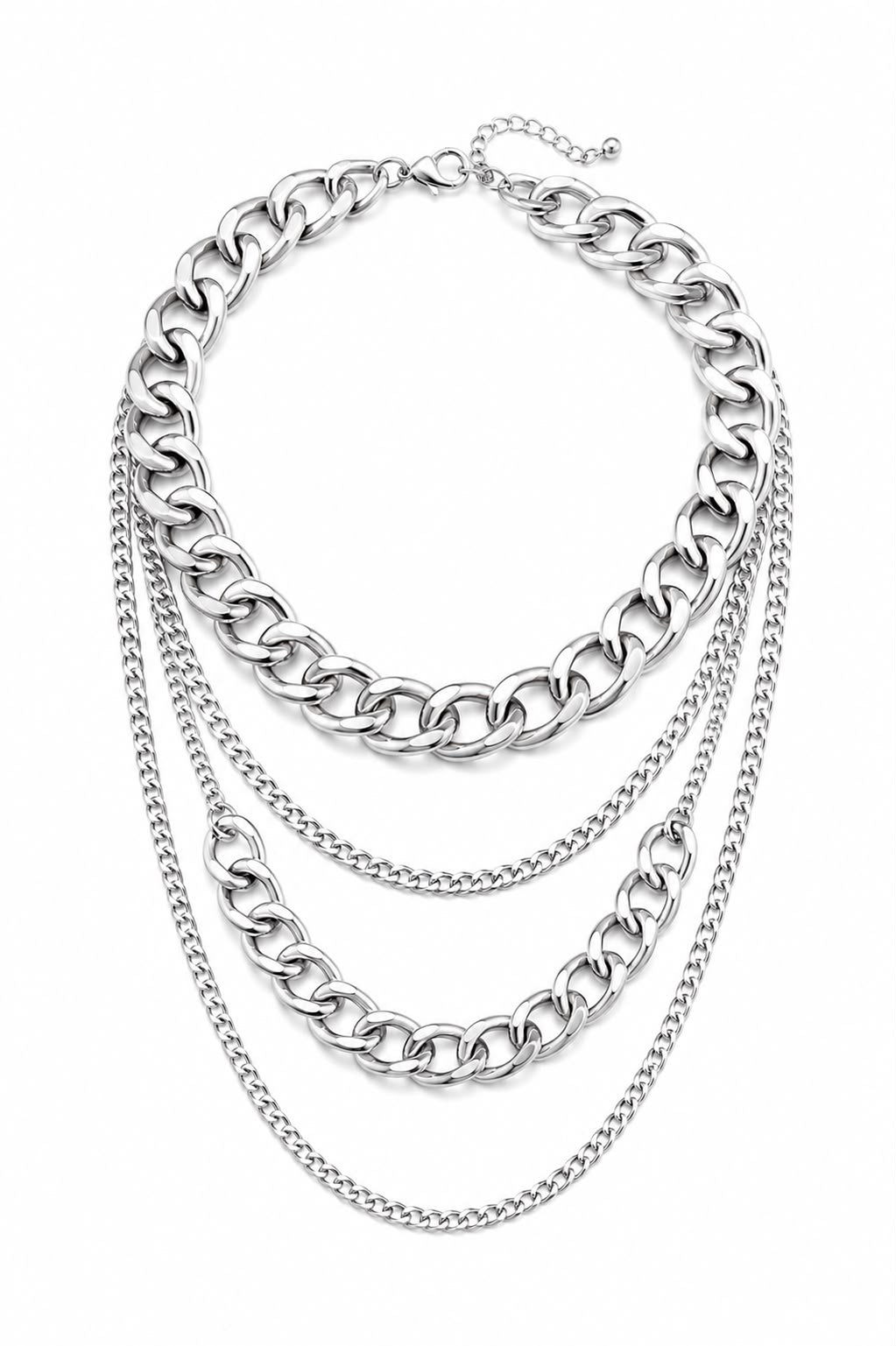 Multi Layer Silver Chain