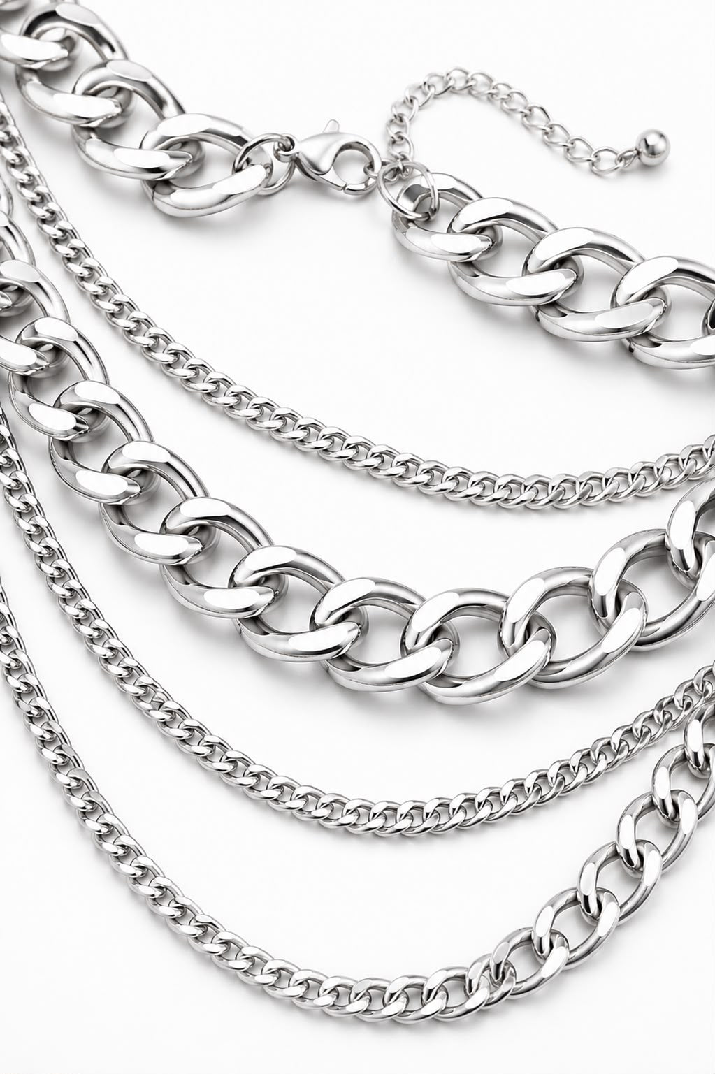 Multi Layer Silver Chain