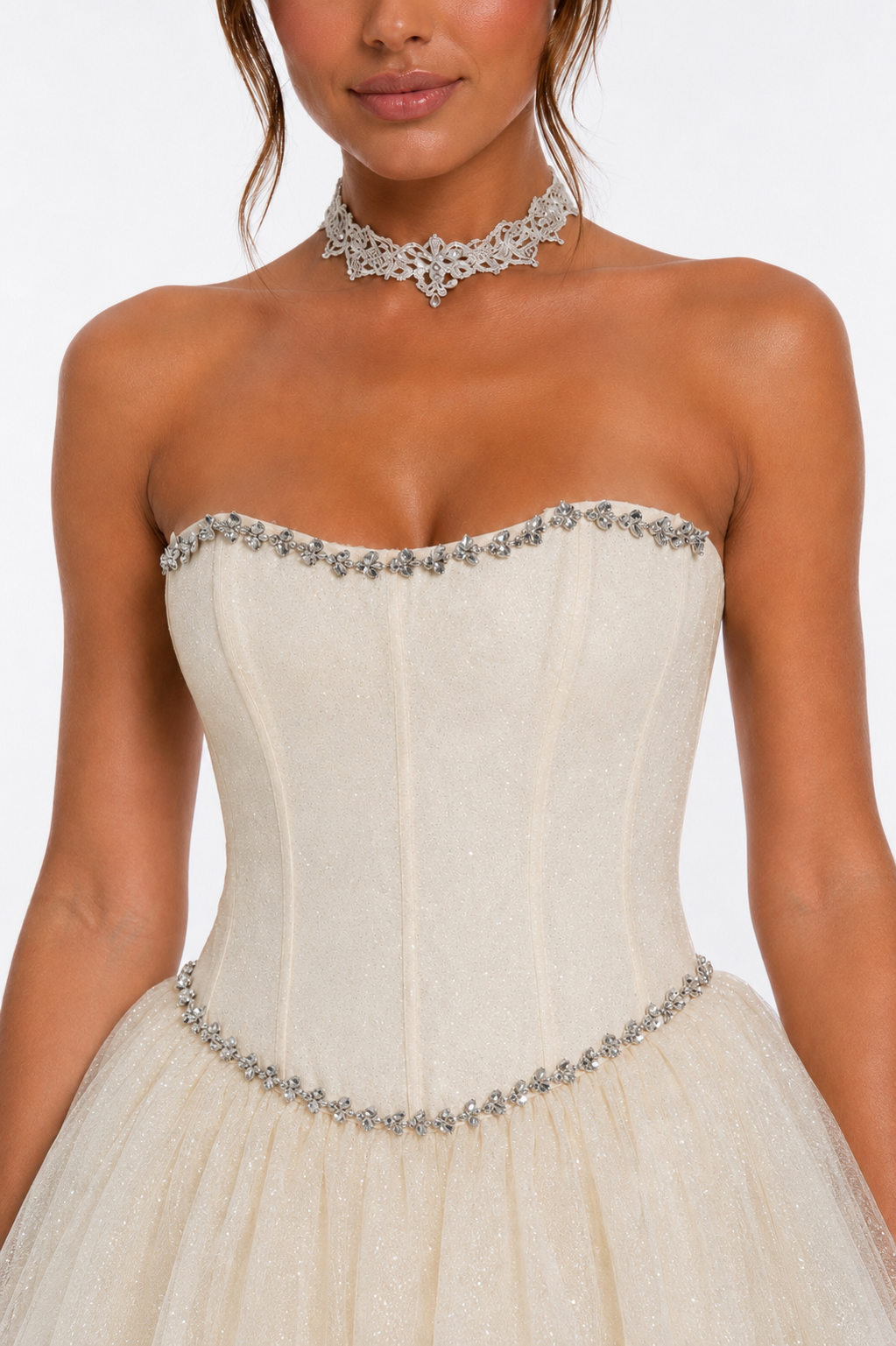 Cream Diamond Mist Dress