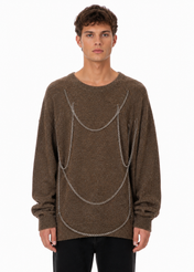 Brown Chain Flow Knit