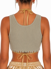 Raw crop tank