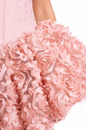 Pink Rosette Mini Dress