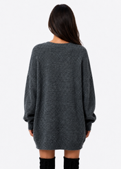 Gray Chain Flow Knit