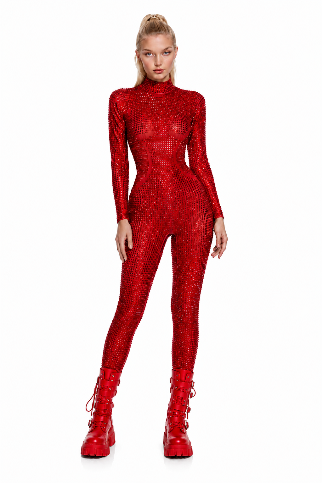 Red Sparkle Jumpsuit