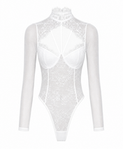 White Romantic edge bodysuit
