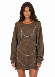 Brown Chain Flow Knit
