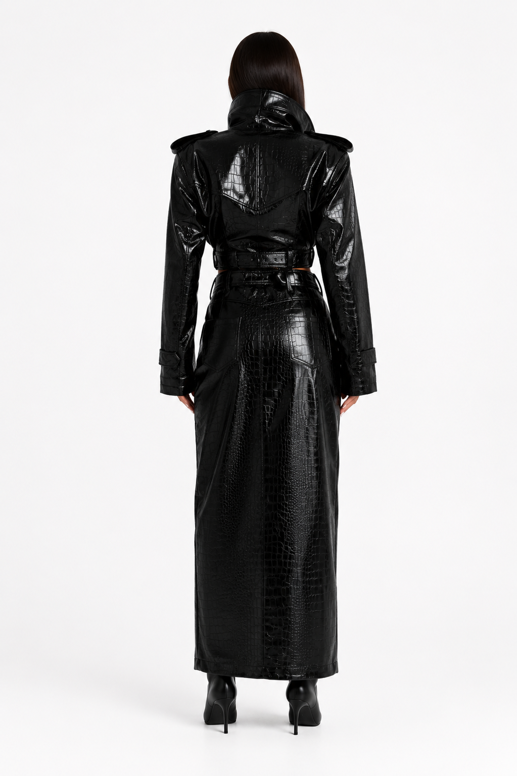 Noir Croc Skirt