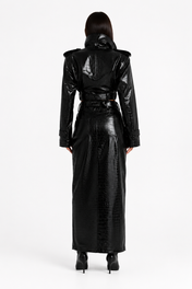 Noir Croc Skirt