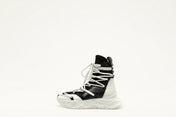 White/Black High Urban Boots