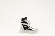 White/Black High Urban Boots