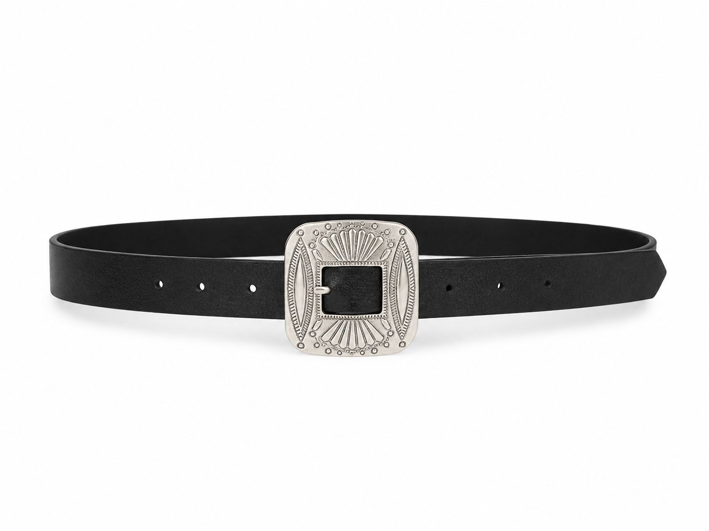 Silver Faux fur belt