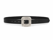 Silver Faux fur belt