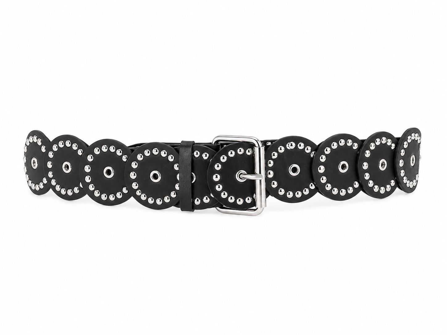 Silver Stud Faux fur Belt