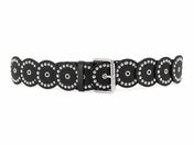 Silver Stud Faux fur Belt