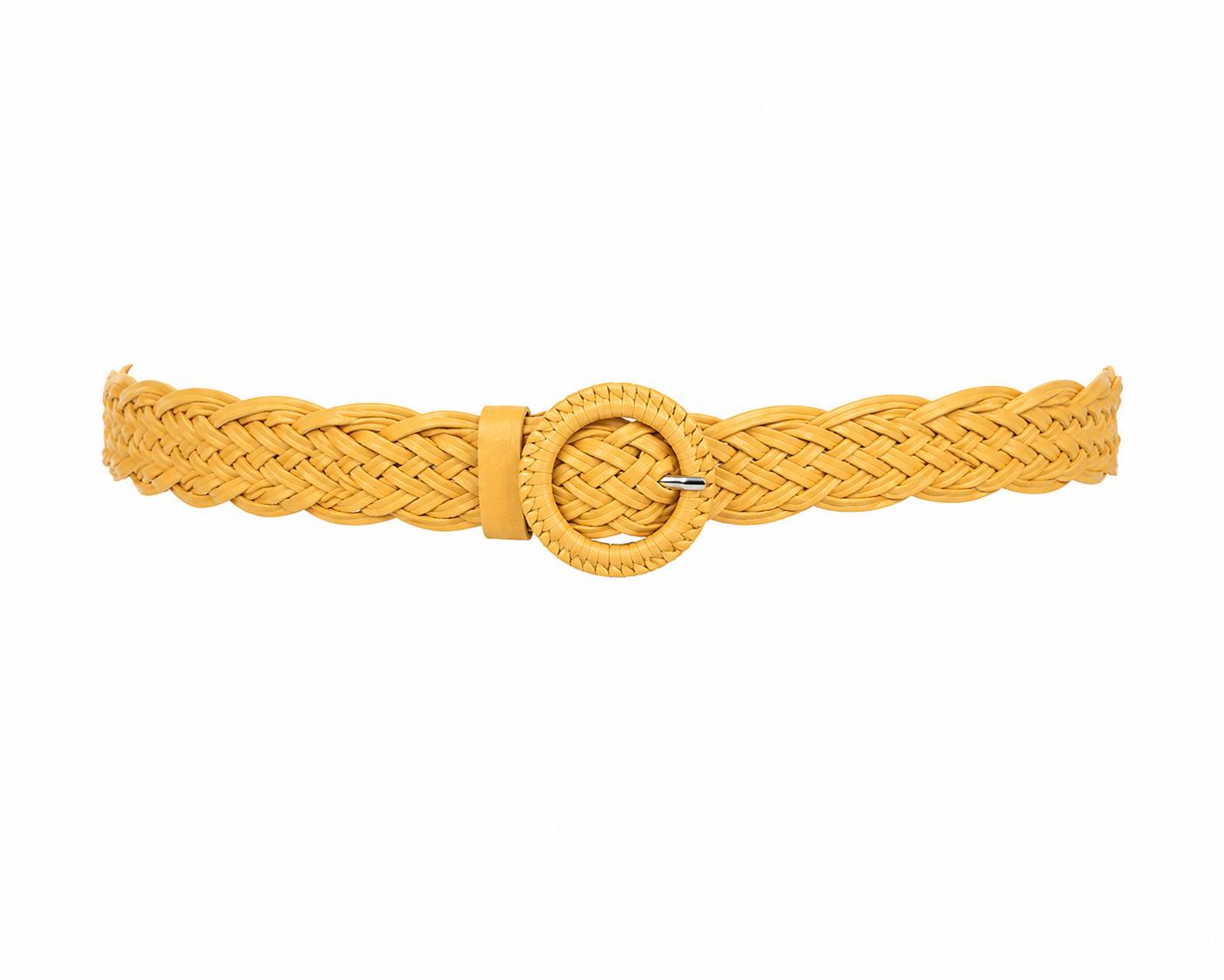 Beige Braided Boho Belt