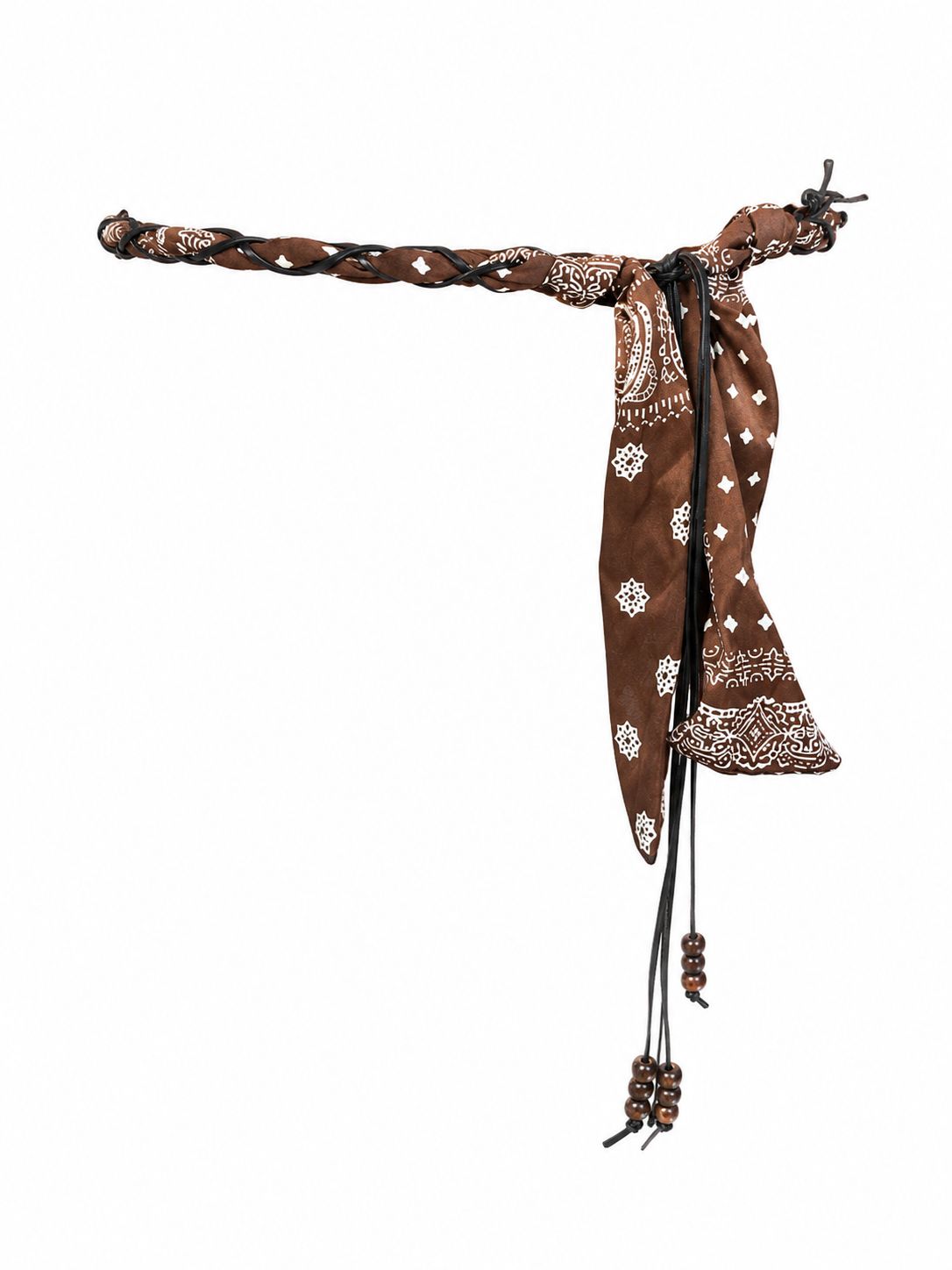 Brown Bandana Braided Belt