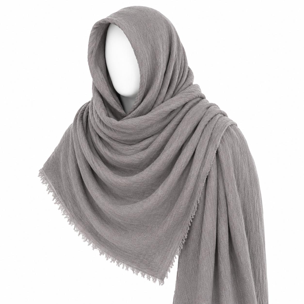 Oversized Gray Scarf