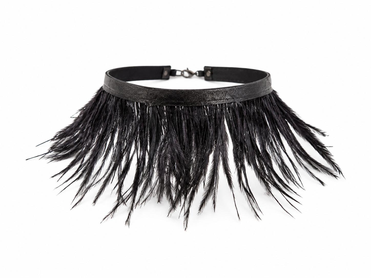 Noir Feather Necklace