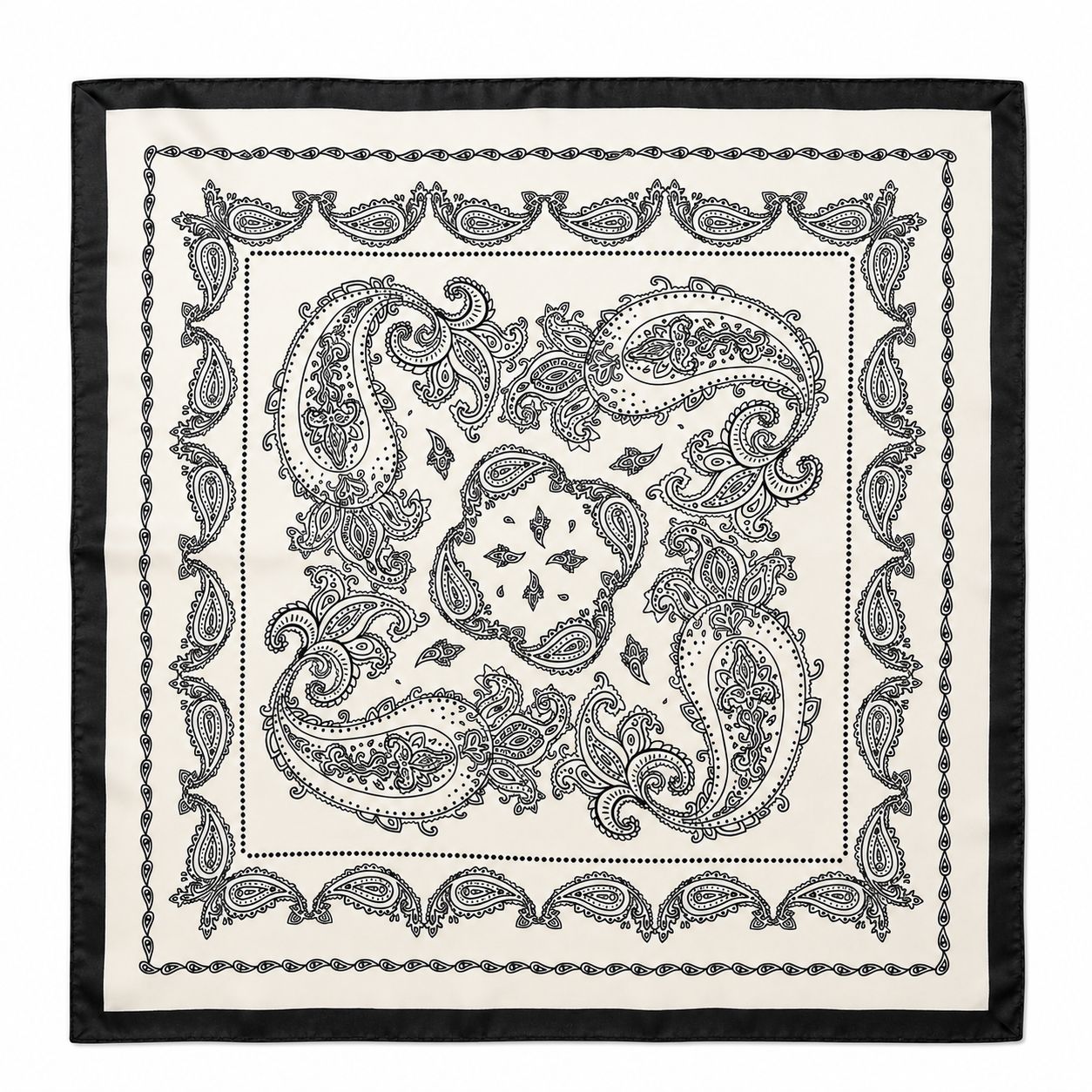 Silver Paisley Bandana