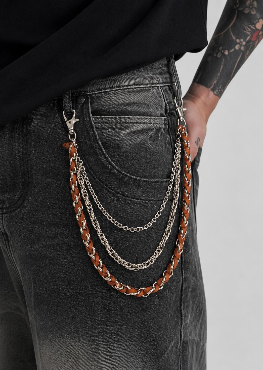 Mixed Metal Pants Chain