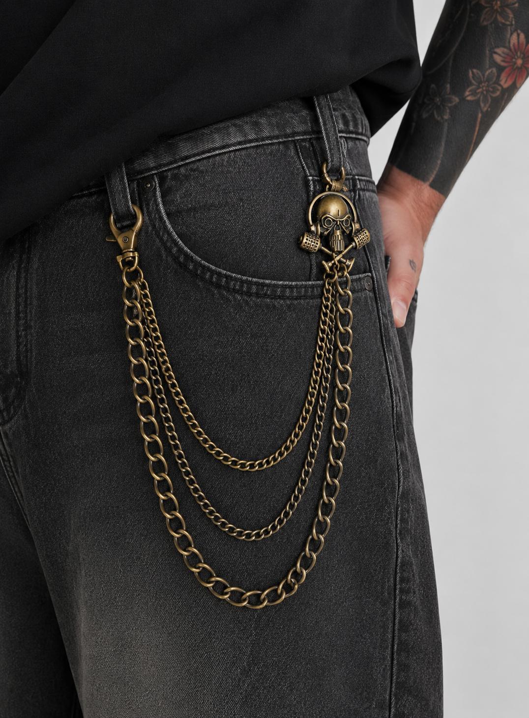 Rebel Skull Pants Chain