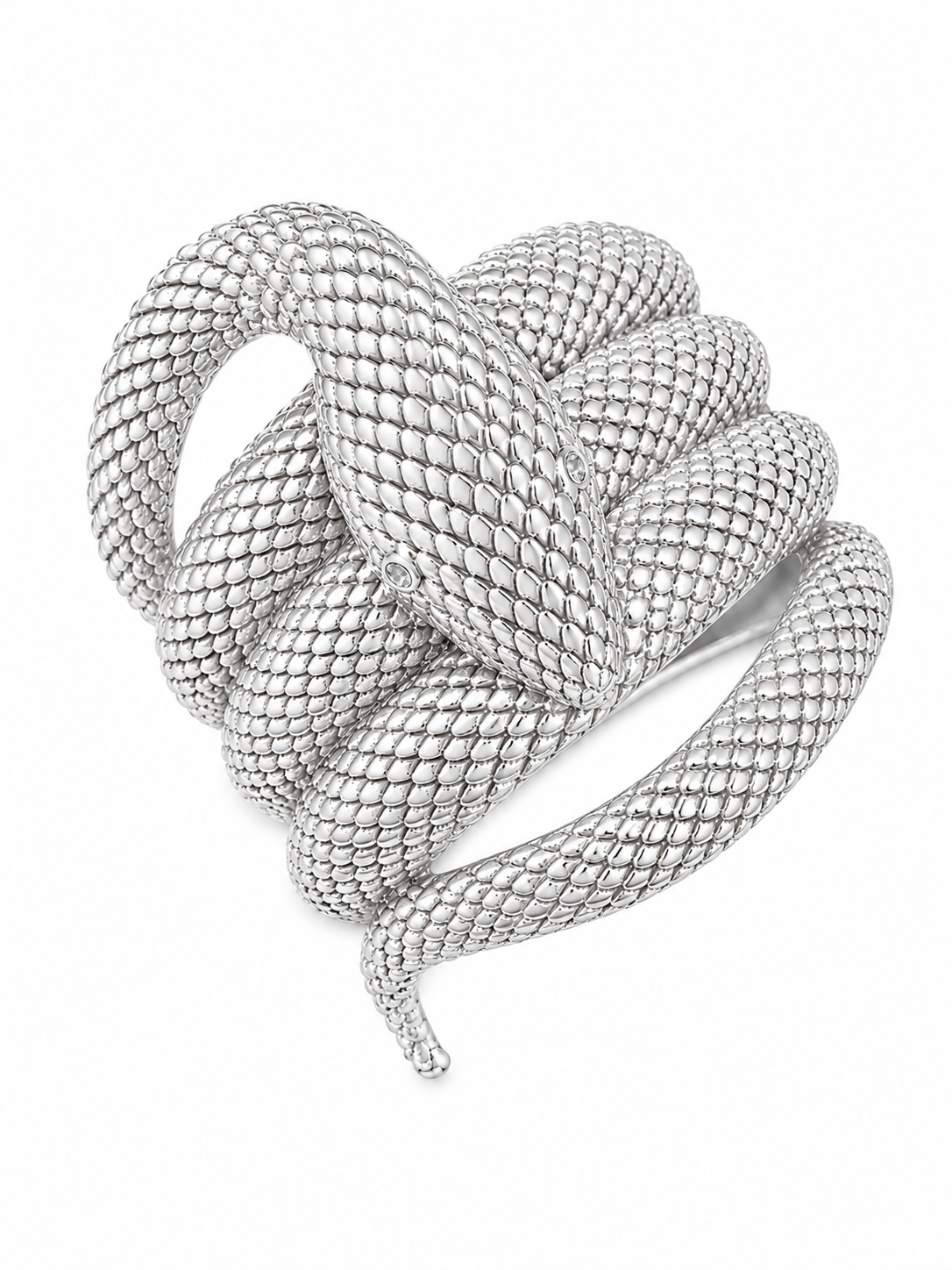 Silver Crystal Cobra Bracelet
