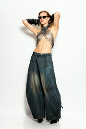 Cross halter top