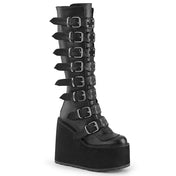 DEMONIA Black Vegan Leather Boots