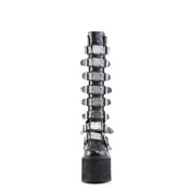 DEMONIA Black Vegan Leather Boots