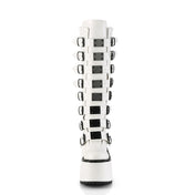 DEMONIA White Vegan Leather Boots