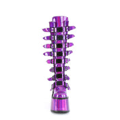 DEMONIA Purple Holographic  Swing Boots
