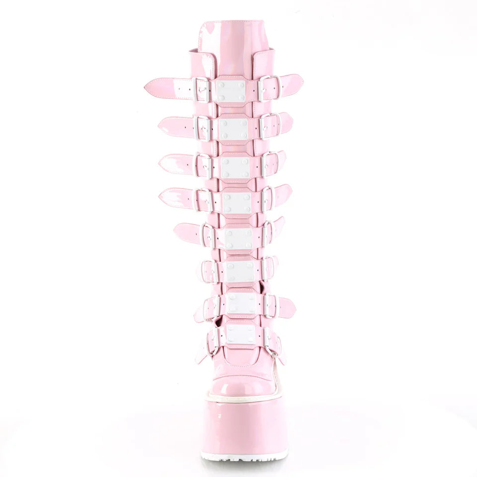 DEMONIA Pink Hologram Swing Boots
