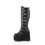 DEMONIA Black Vegan Leather Boots